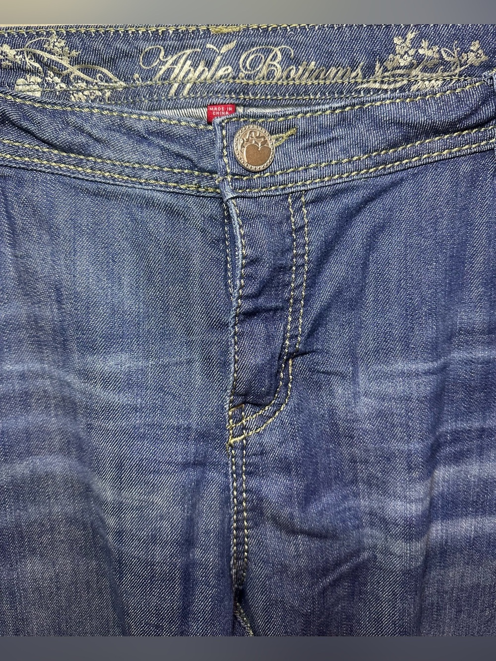 Apple Bottoms blue denim straight-leg jeans Women’s size 22 - Picture 8 of 11